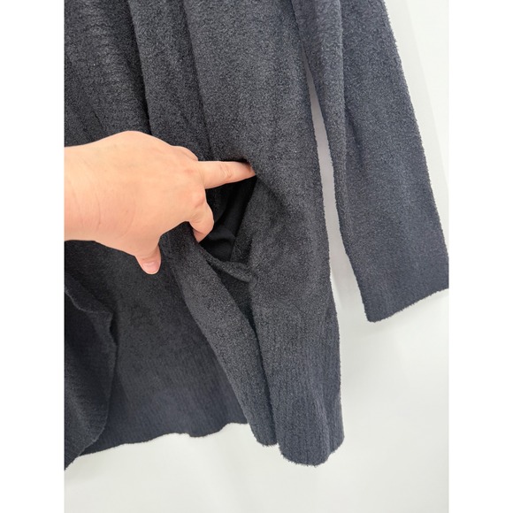 Barefoot Dreams Black Cardigan Size XL Cozychic Lite Sweater Open Front - Picture 4 of 7